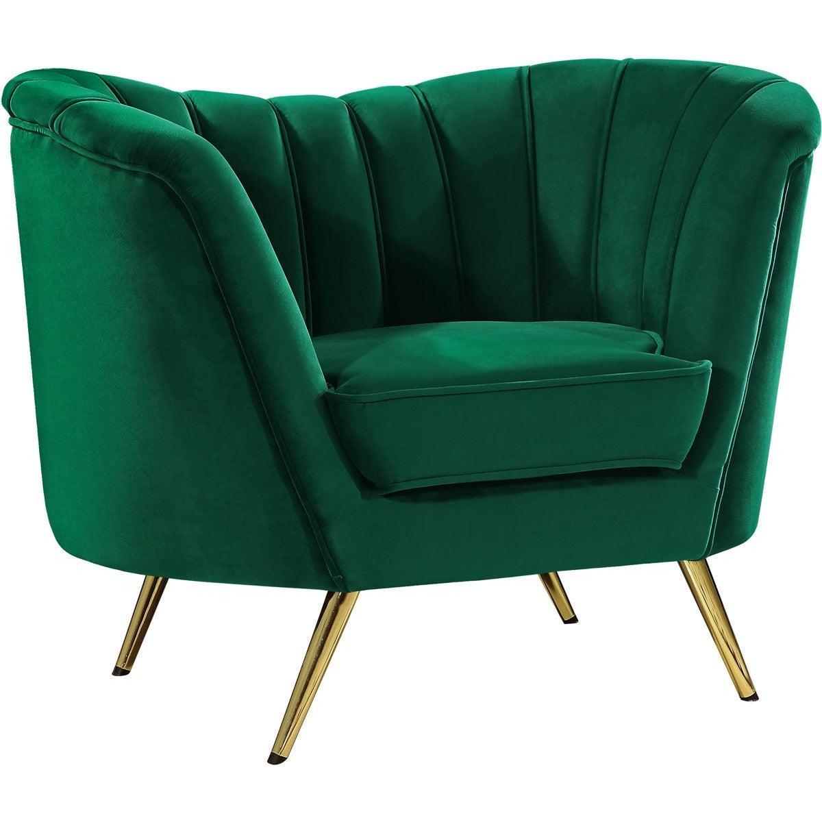 Meridian Furniture Margo Green Velvet ChairMeridian Furniture - Chair - Minimal And Modern - 1