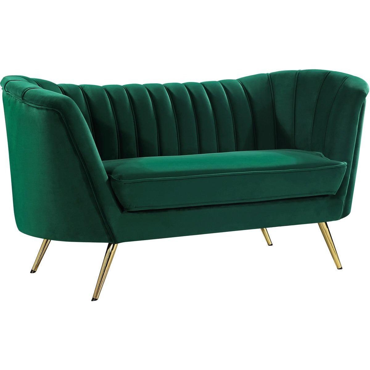Meridian Furniture Margo Green Velvet LoveseatMeridian Furniture - Loveseat - Minimal And Modern - 1