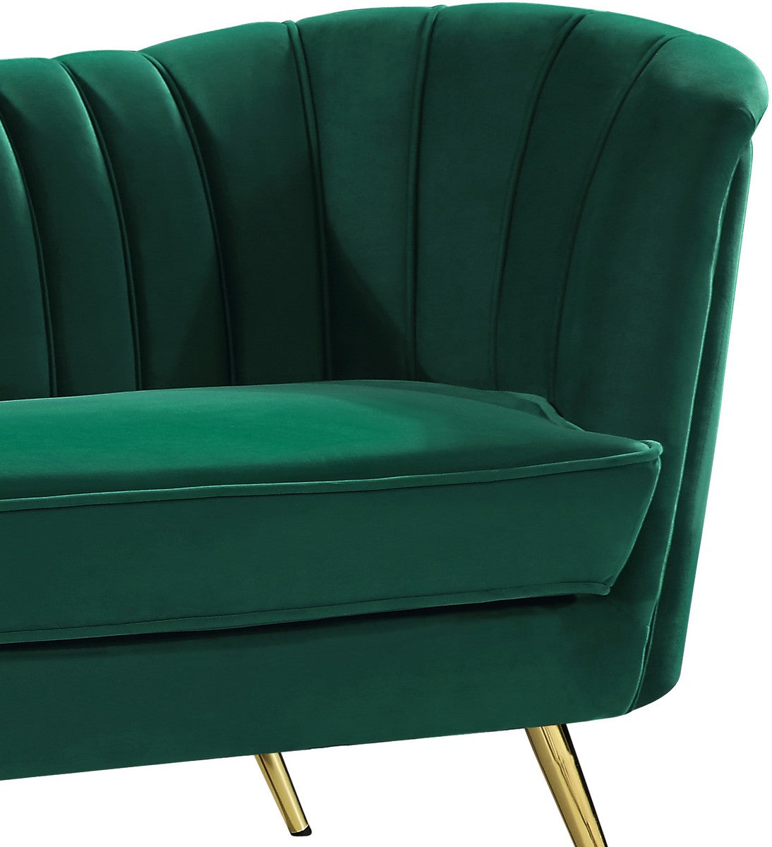 Meridian Furniture Margo Green Velvet Loveseat