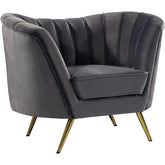 Meridian Furniture Margo Grey Velvet ChairMeridian Furniture - Chair - Minimal And Modern - 1