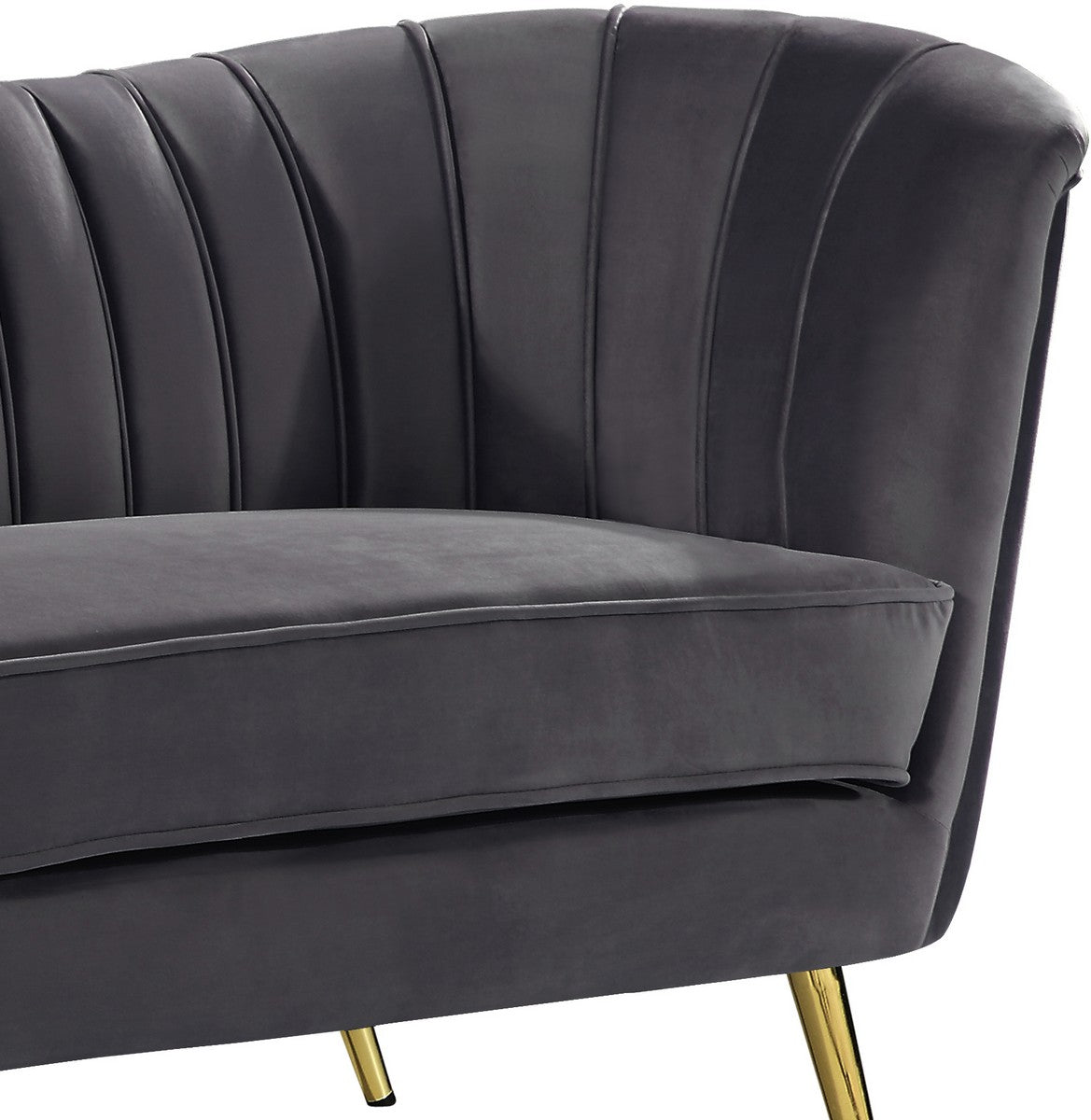 Meridian Furniture Margo Grey Velvet Chair