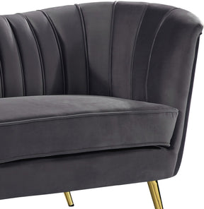 Meridian Furniture Margo Grey Velvet Chair