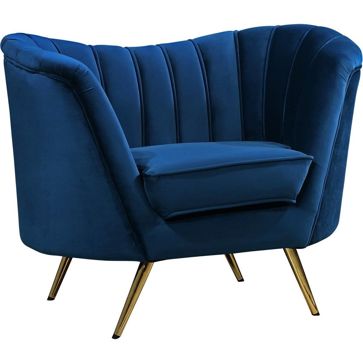 Meridian Furniture Margo Navy Velvet ChairMeridian Furniture - Chair - Minimal And Modern - 1