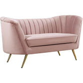 Meridian Furniture Margo Pink Velvet LoveseatMeridian Furniture - Loveseat - Minimal And Modern - 1