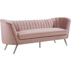 Meridian Furniture Margo Pink Velvet SofaMeridian Furniture - Sofa - Minimal And Modern - 1