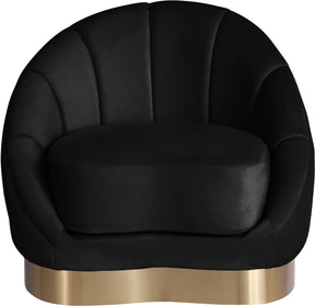 Meridian Furniture Shelly Black Velvet Chair