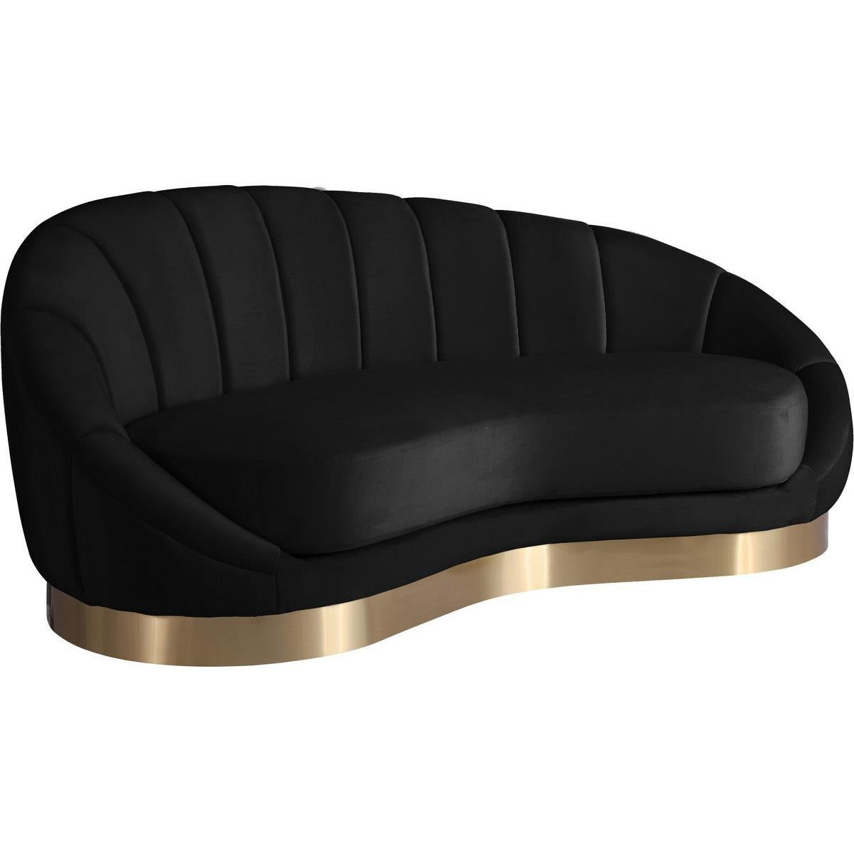 Meridian Furniture Shelly Black Velvet ChaiseMeridian Furniture - Chaise - Minimal And Modern - 1