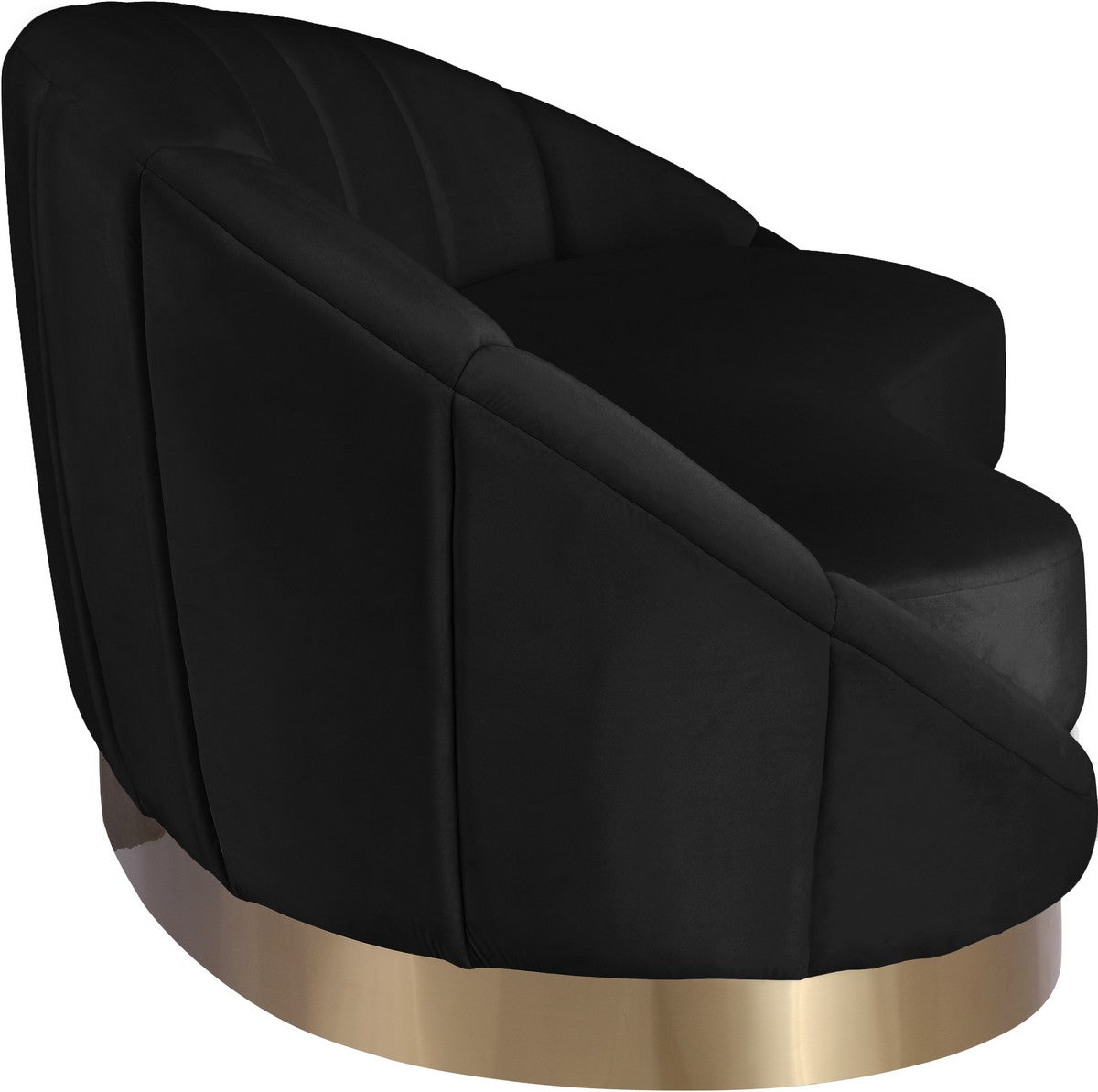 Meridian Furniture Shelly Black Velvet Chaise