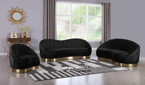 Meridian Furniture Shelly Black Velvet Chaise