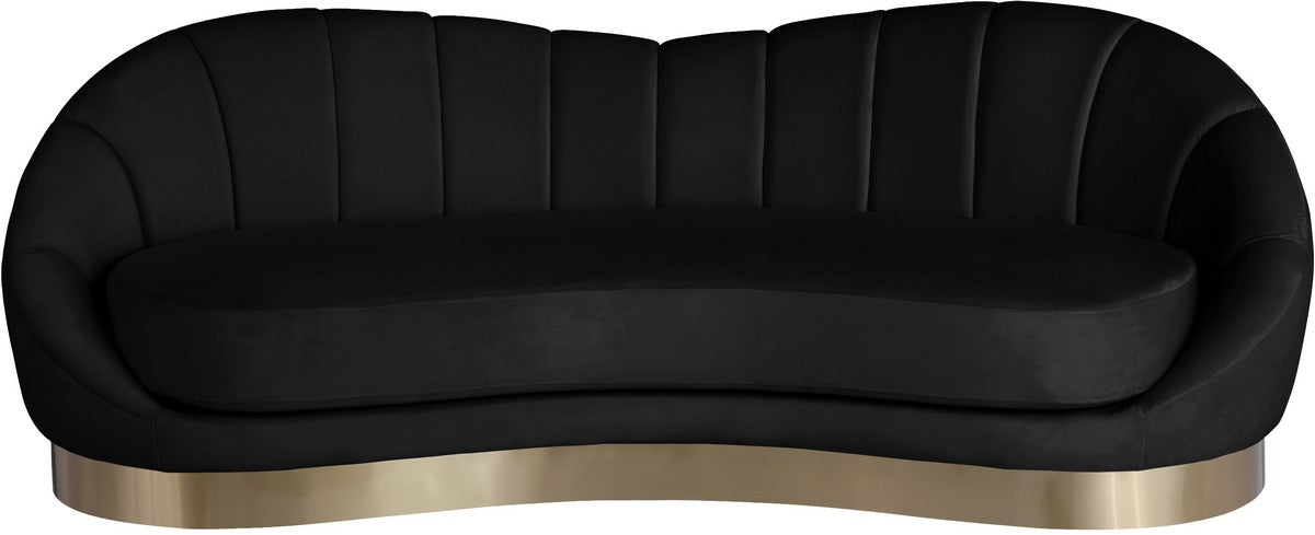 Meridian Furniture Shelly Black Velvet Sofa