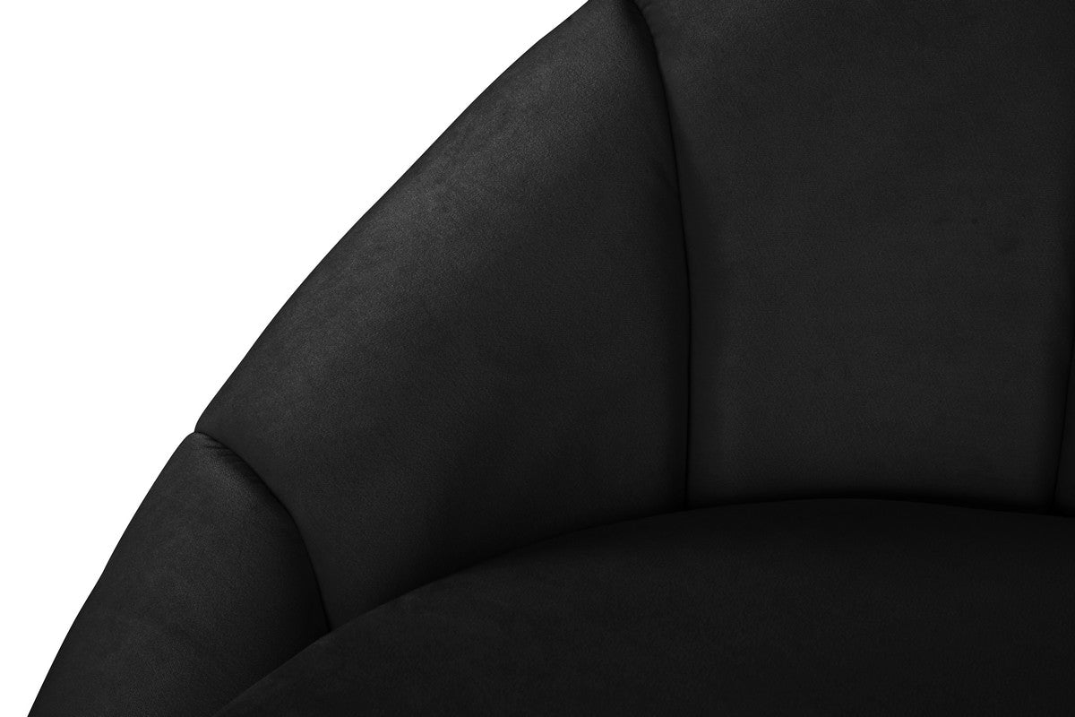 Meridian Furniture Shelly Black Velvet Sofa