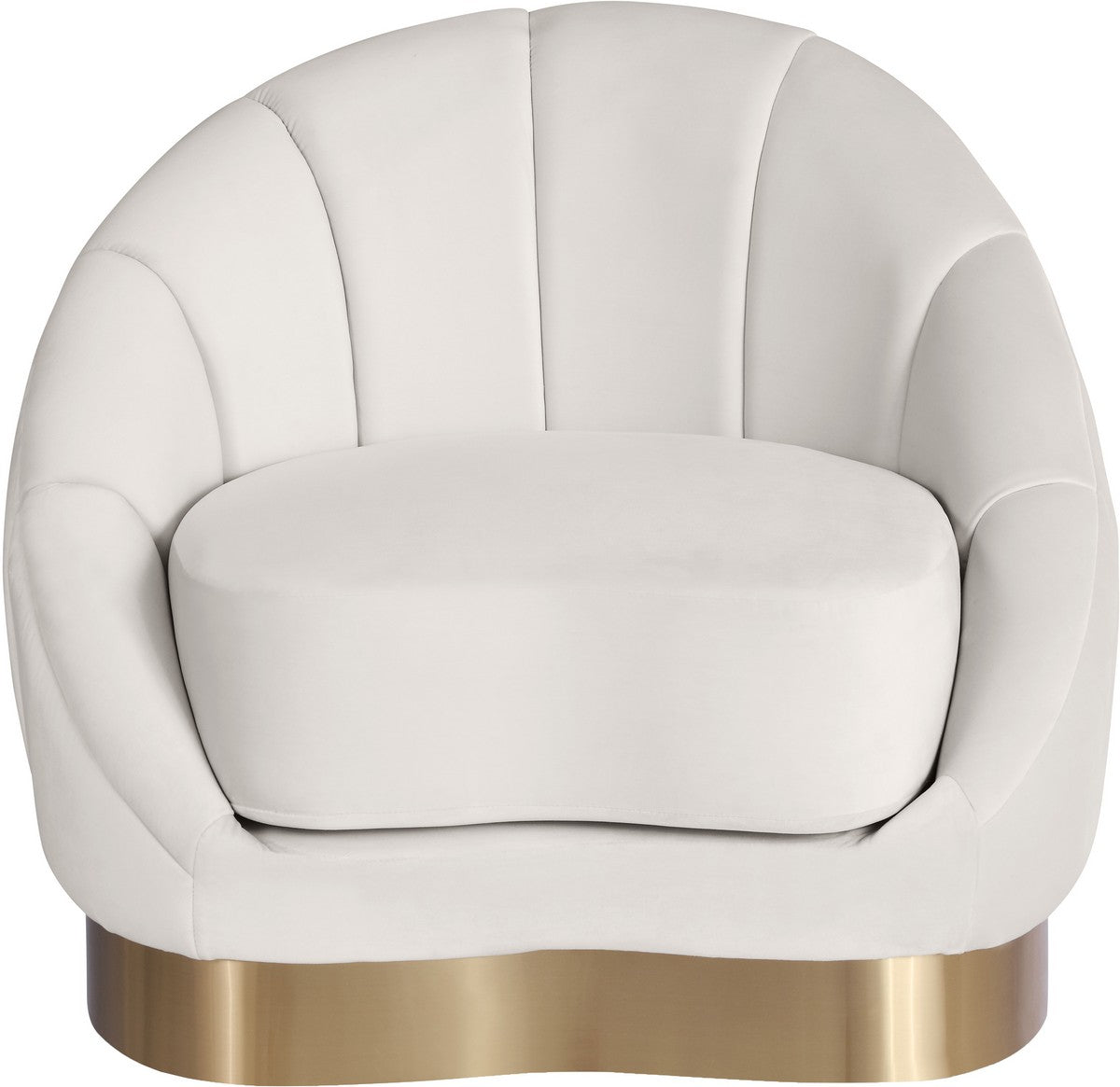 Meridian Furniture Shelly Cream Velvet Chair