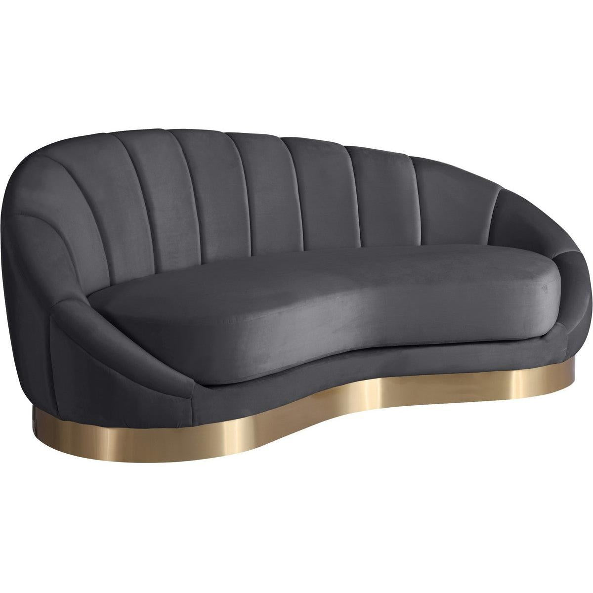 Meridian Furniture Shelly Grey Velvet ChaiseMeridian Furniture - Chaise - Minimal And Modern - 1