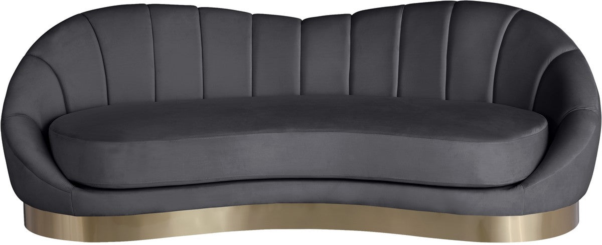 Meridian Furniture Shelly Grey Velvet Sofa