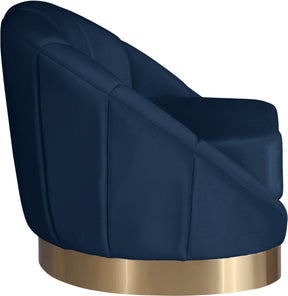 Meridian Furniture Shelly Navy Velvet Chair