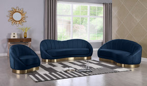 Meridian Furniture Shelly Navy Velvet Chair