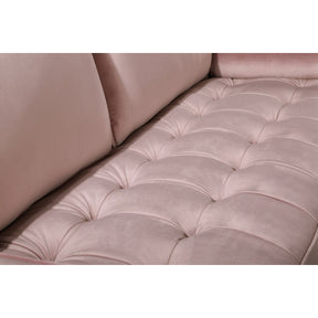 Meridian Furniture Emily Pink Velvet Loveseat-Minimal & Modern