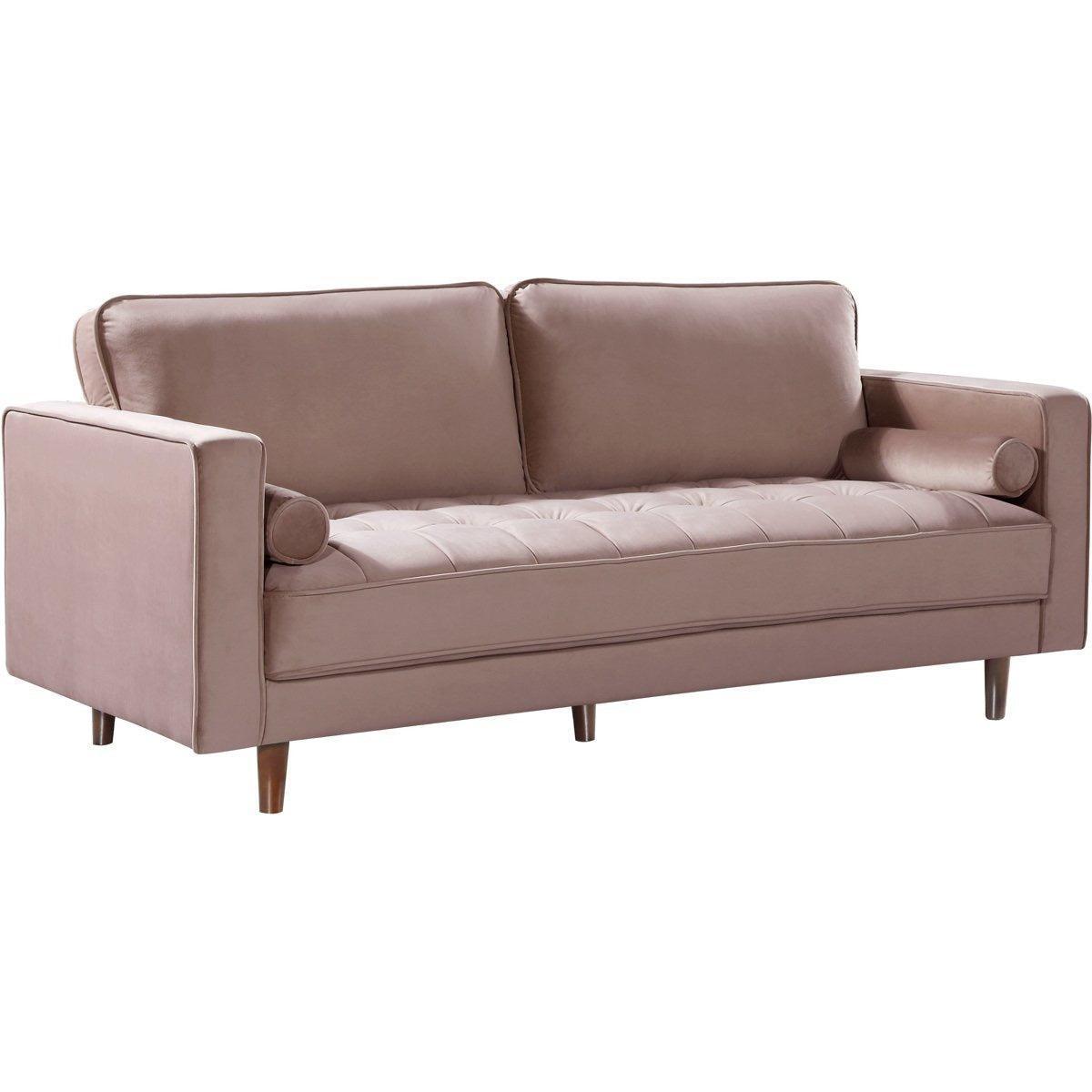 Meridian Furniture Emily Pink Velvet SofaMeridian Furniture - Sofa - Minimal And Modern - 1