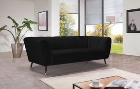 Meridian Furniture Beaumont Black Velvet Sofa