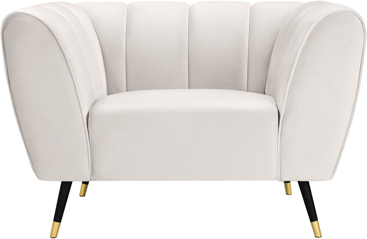 Meridian Furniture Beaumont Cream Velvet Chair