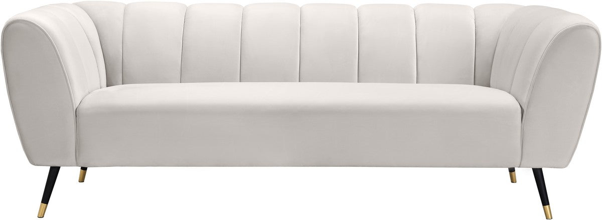 Meridian Furniture Beaumont Cream Velvet Sofa