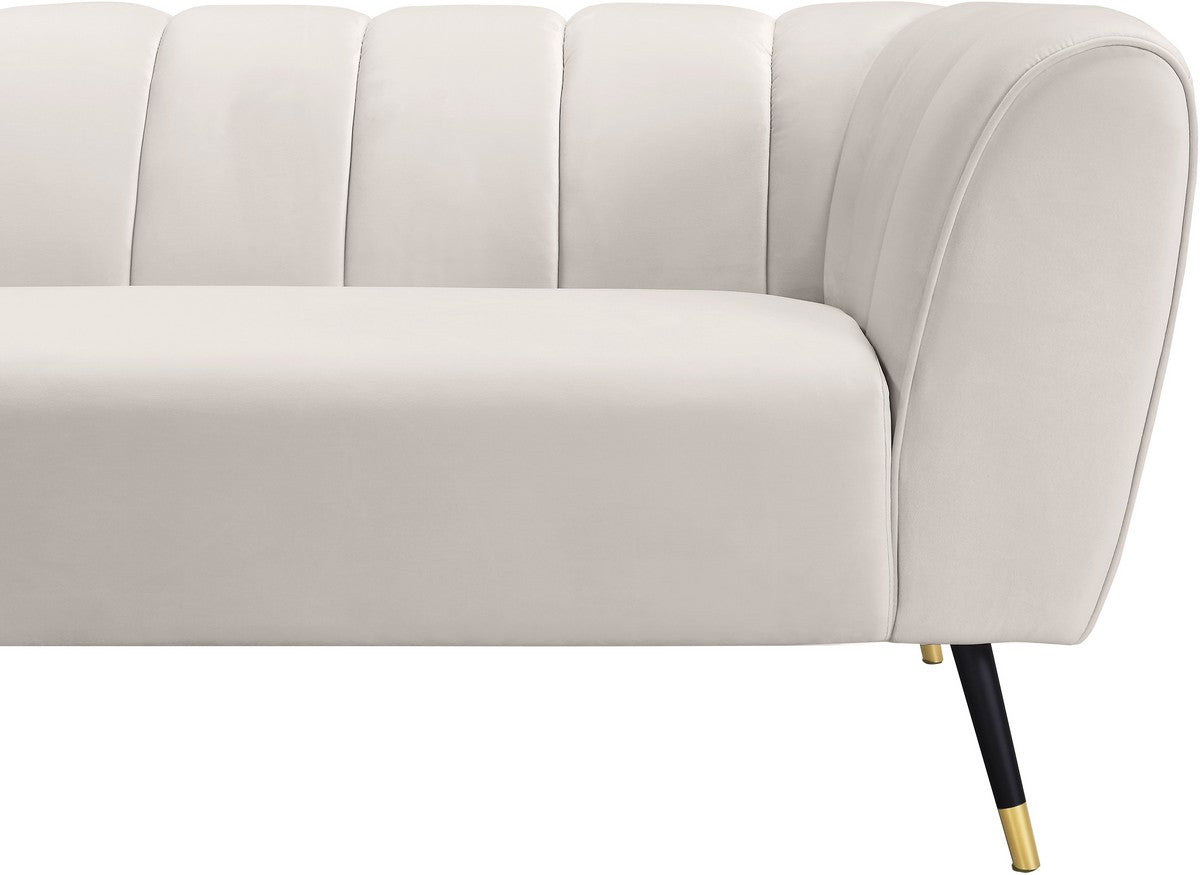 Meridian Furniture Beaumont Cream Velvet Sofa