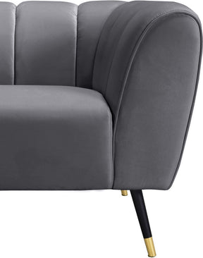 Meridian Furniture Beaumont Grey Velvet Chair