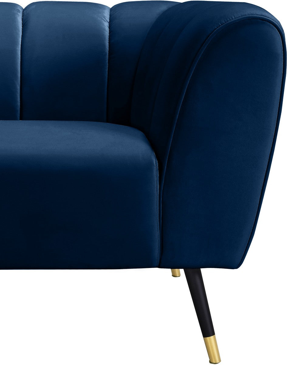 Meridian Furniture Beaumont Navy Velvet Chair