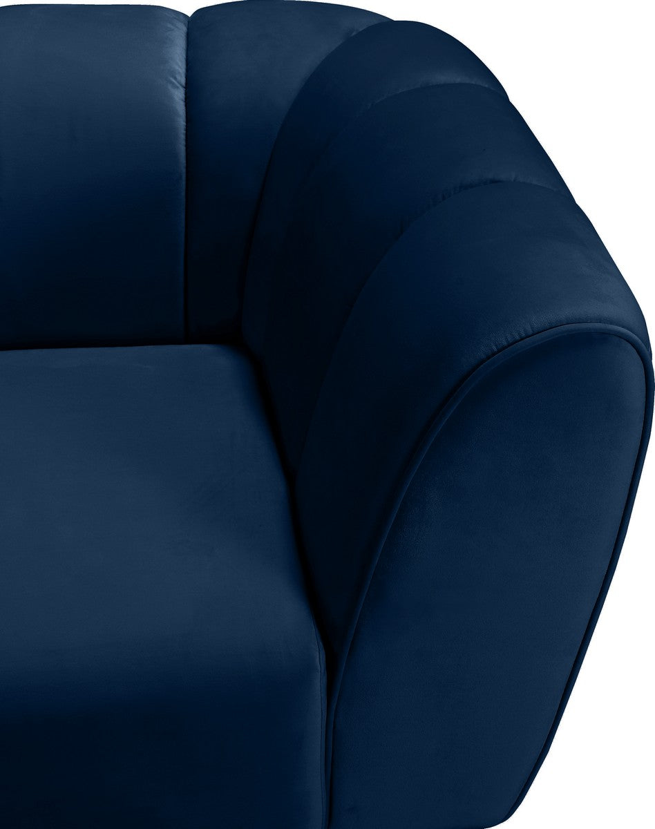 Meridian Furniture Beaumont Navy Velvet Chair