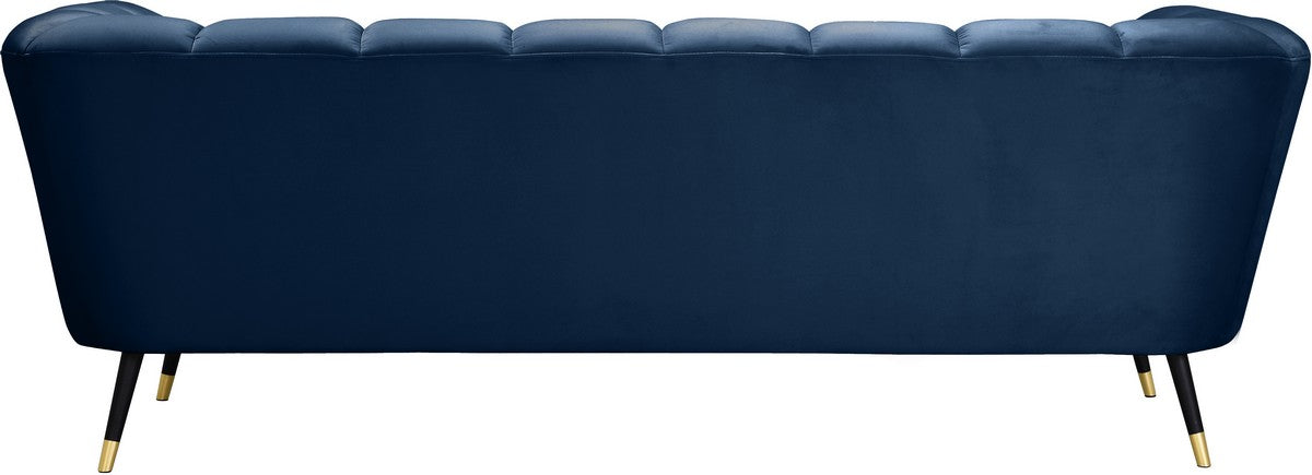 Meridian Furniture Beaumont Navy Velvet Sofa