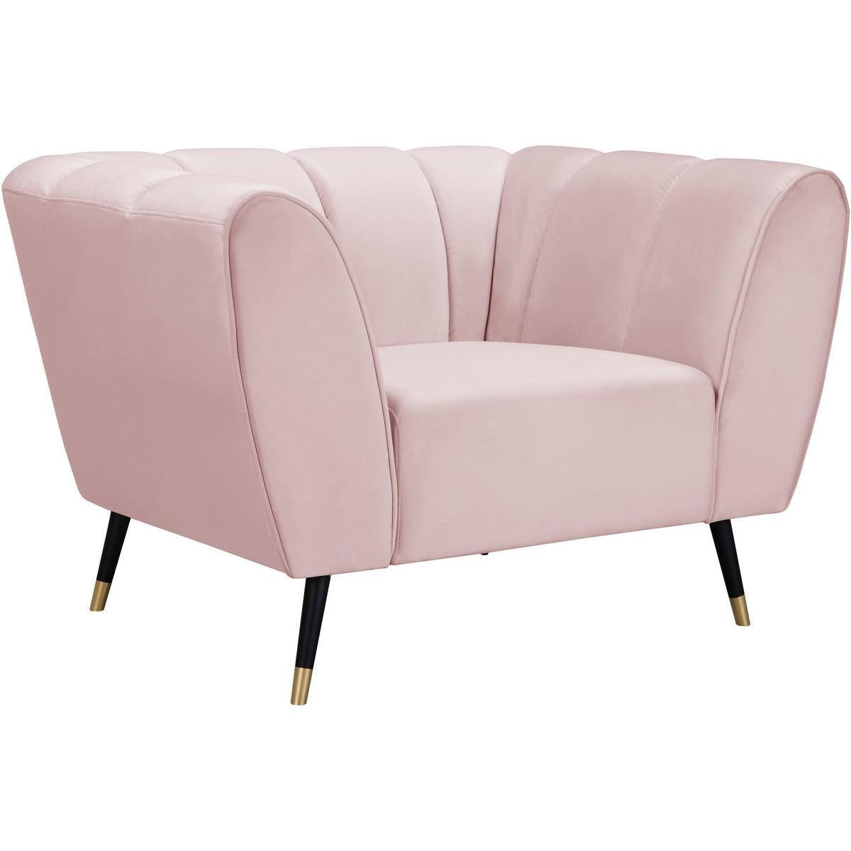Meridian Furniture Beaumont Pink Velvet ChairMeridian Furniture - Chair - Minimal And Modern - 1