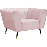 Meridian Furniture Beaumont Pink Velvet ChairMeridian Furniture - Chair - Minimal And Modern - 1