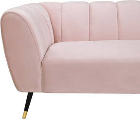 Meridian Furniture Beaumont Pink Velvet Sofa