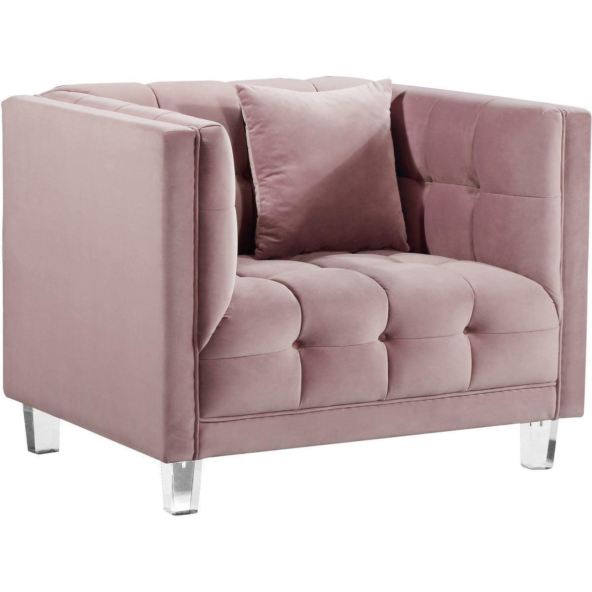 Meridian Furniture Mariel Pink Velvet ChairMeridian Furniture - Chair - Minimal And Modern - 1