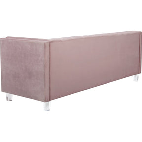 Meridian Furniture Mariel Pink Velvet Sofa-Minimal & Modern