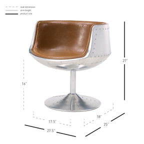 Conan Swivel Chair by New Pacific Direct - 6300002