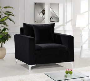 Meridian Furniture Naomi Black Velvet Chair