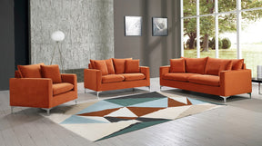 Meridian Furniture Naomi Cognac Velvet Chair