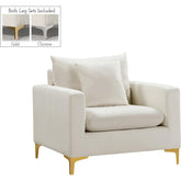 Meridian Furniture Naomi Cream Velvet ChairMeridian Furniture - Chair - Minimal And Modern - 1
