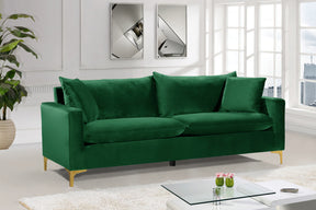 Meridian Furniture Naomi Green Velvet Sofa