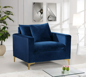 Meridian Furniture Naomi Navy Velvet Chair