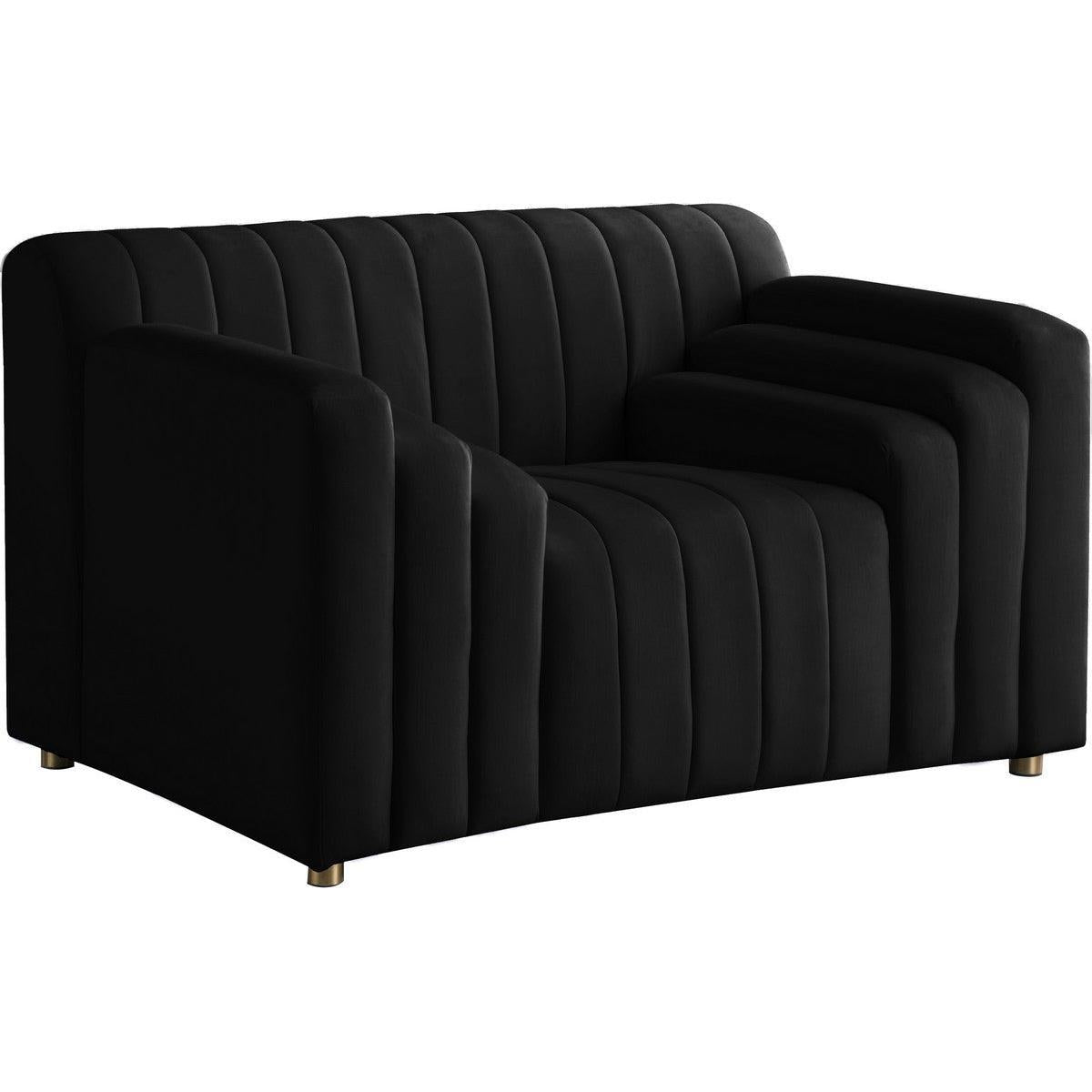 Meridian Furniture Naya Black Velvet ChairMeridian Furniture - Chair - Minimal And Modern - 1