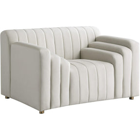 Meridian Furniture Naya Cream Velvet ChairMeridian Furniture - Chair - Minimal And Modern - 1