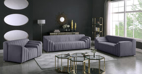 Meridian Furniture Naya Grey Velvet Chair