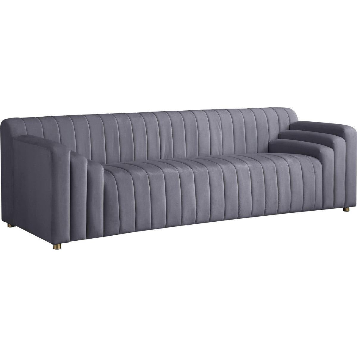 Meridian Furniture Naya Grey Velvet SofaMeridian Furniture - Sofa - Minimal And Modern - 1
