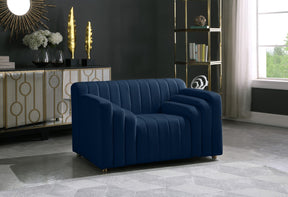 Meridian Furniture Naya Navy Velvet Chair