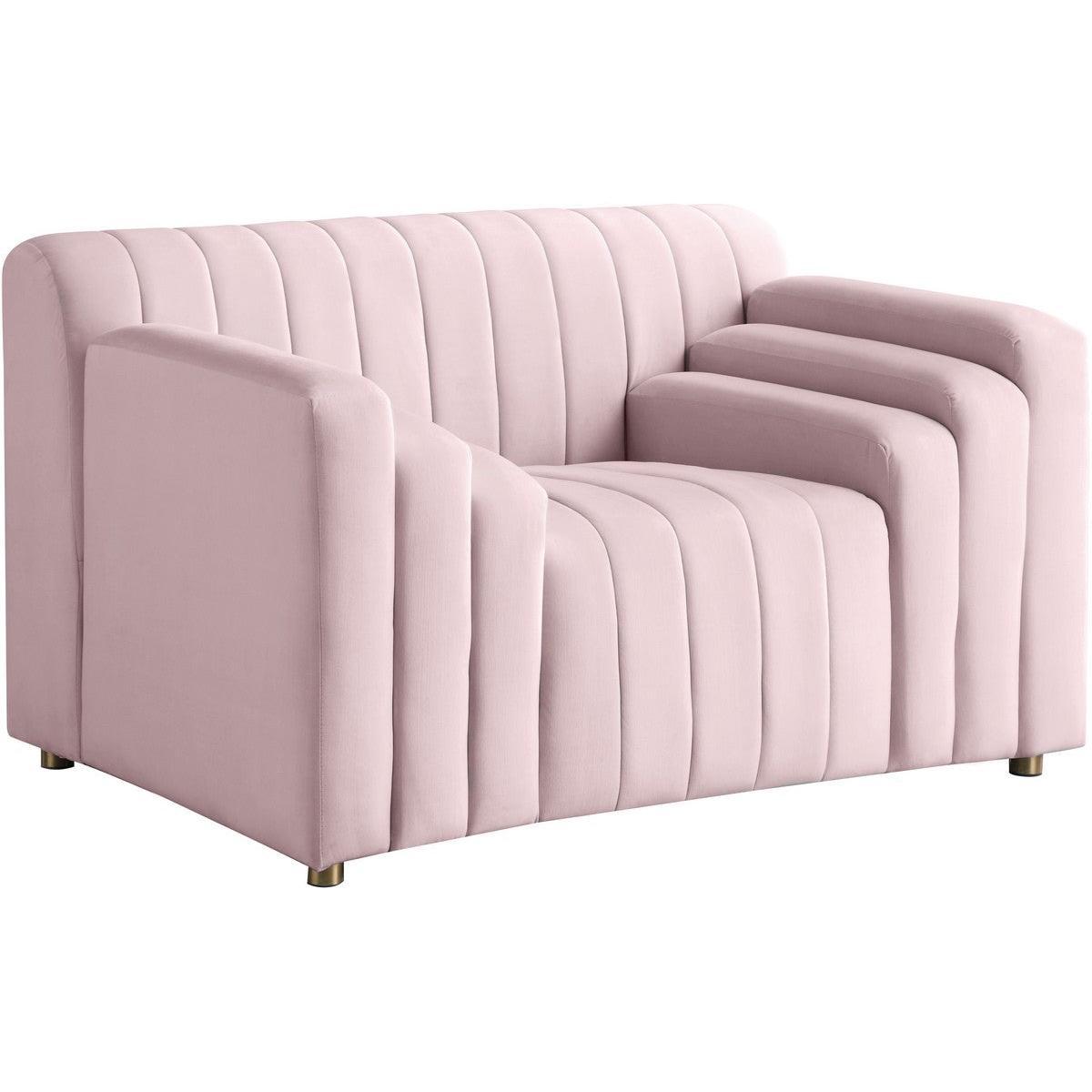 Meridian Furniture Naya Pink Velvet ChairMeridian Furniture - Chair - Minimal And Modern - 1