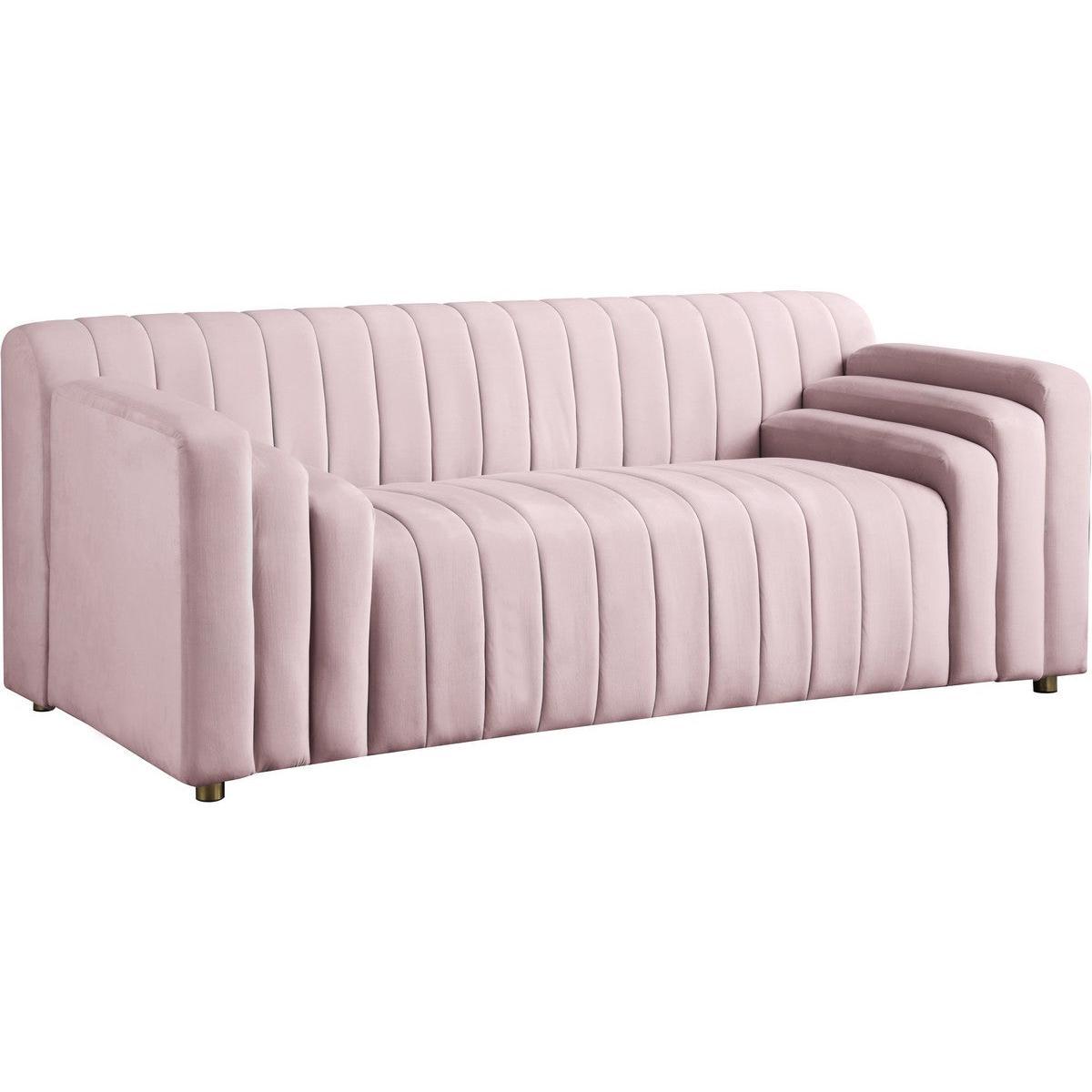 Meridian Furniture Naya Pink Velvet LoveseatMeridian Furniture - Loveseat - Minimal And Modern - 1