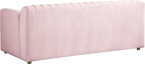 Meridian Furniture Naya Pink Velvet Loveseat