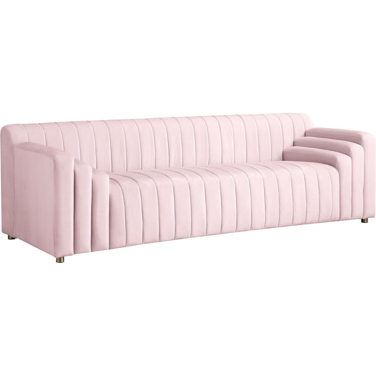 Meridian Furniture Naya Pink Velvet SofaMeridian Furniture - Sofa - Minimal And Modern - 1